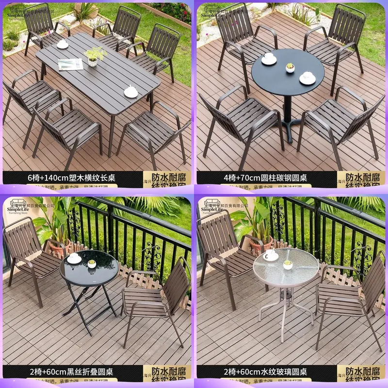 Coffee Tea Gardens - Table basse en bois d'extérieur pour
