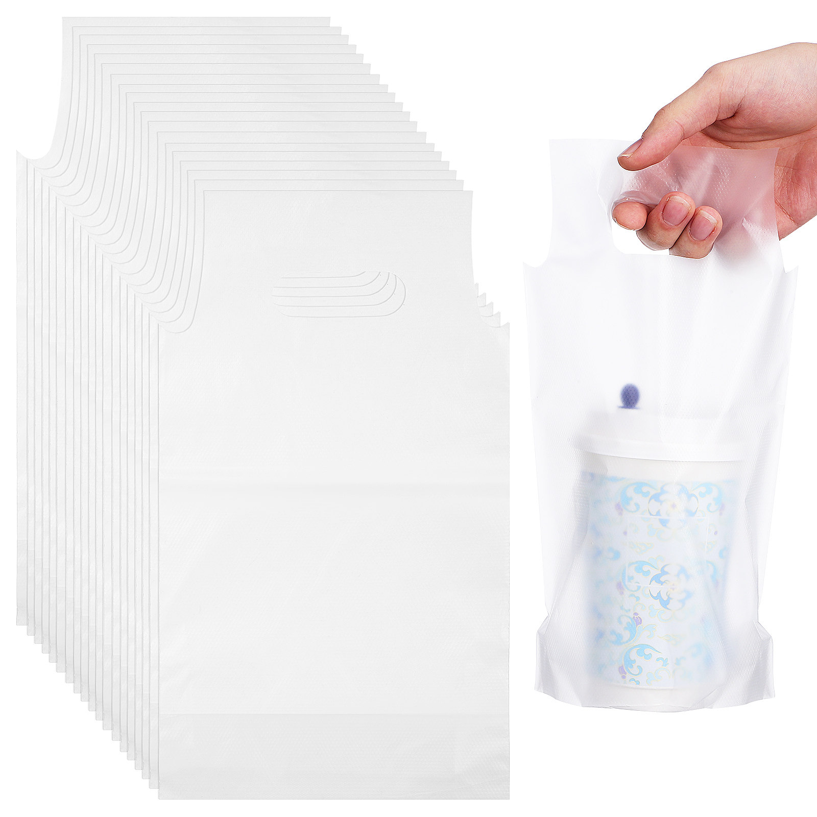 Coffee Tea Bags - 500 sacs à boissons transparents avec
