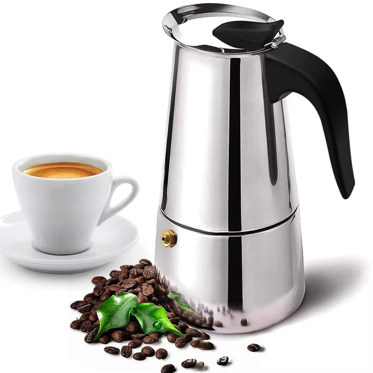 Coffee Tea Pot - Cafetière à moka portable en acier