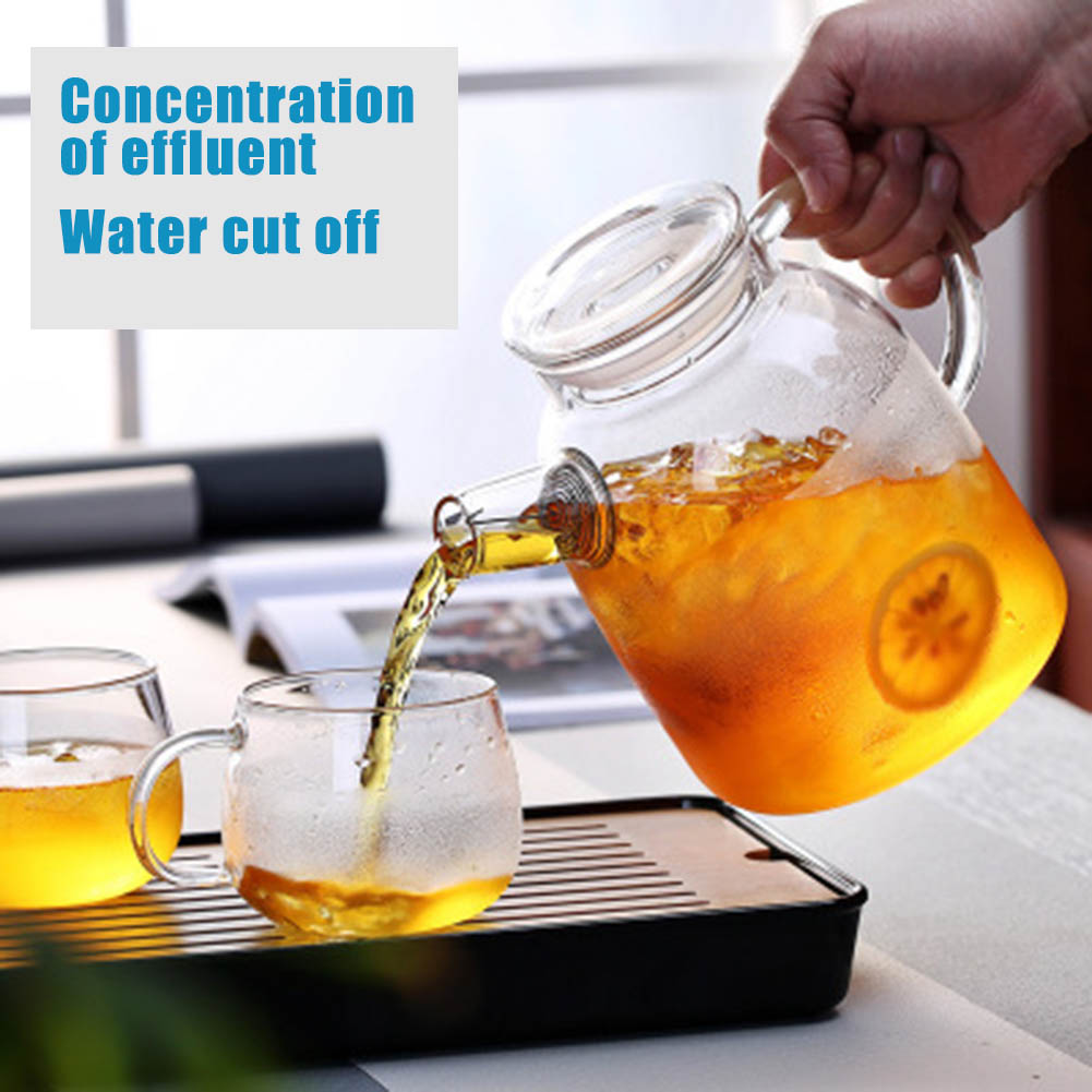 Coffee Tea Exchange - Théière en verre Borosilicate Transparent de