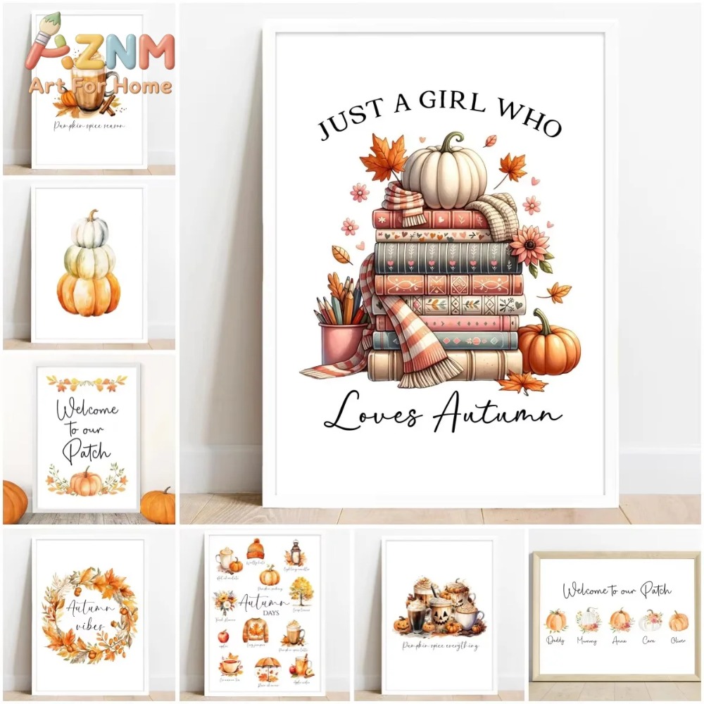 Coffee Tea Milk - 1PC Poster imprimé 'Pumpkin Spice' pour