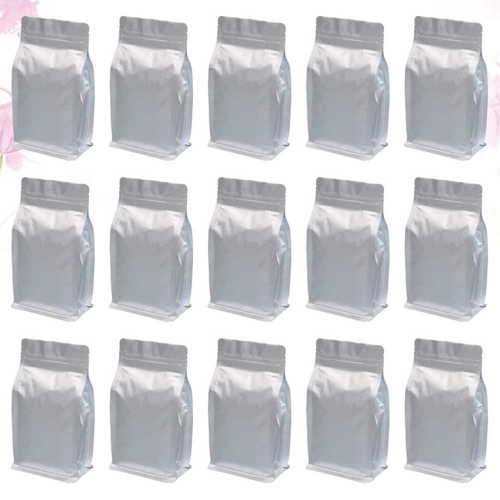 Coffee Tea Bags - Sacs auto-scellants en aluminium argenté, 24x14x6cm,