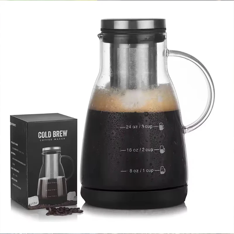 Coffee Tea Pot - Carafe en verre de 960 ml
