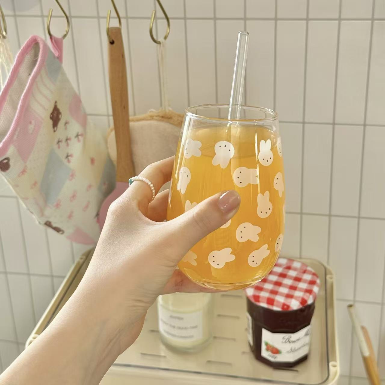 Joli gobelet en verre imprimé  - Coffee Tea Milk avis et prix