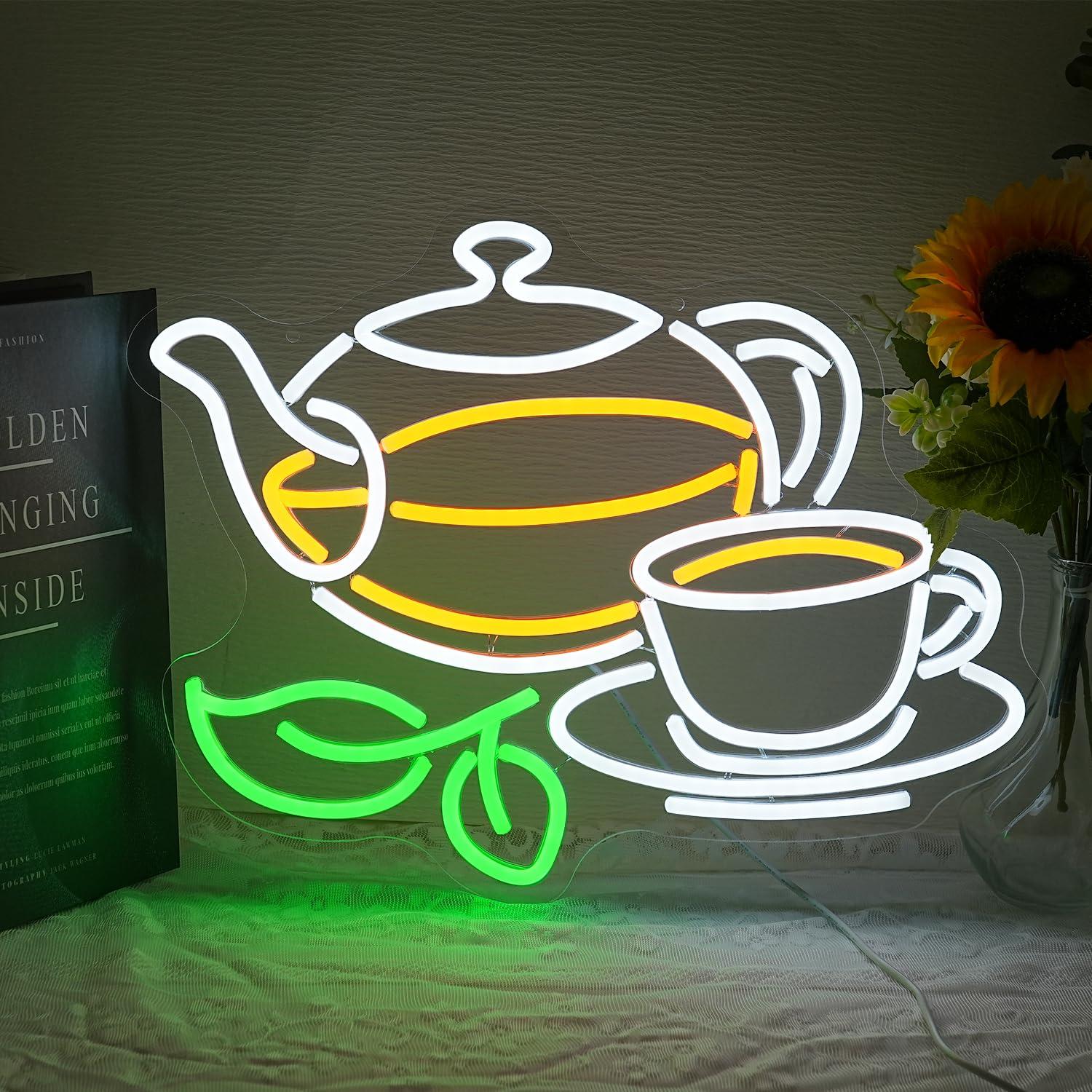 Panneau lumineux néon Thé, LED - Coffee Tea Plantation avis et prix