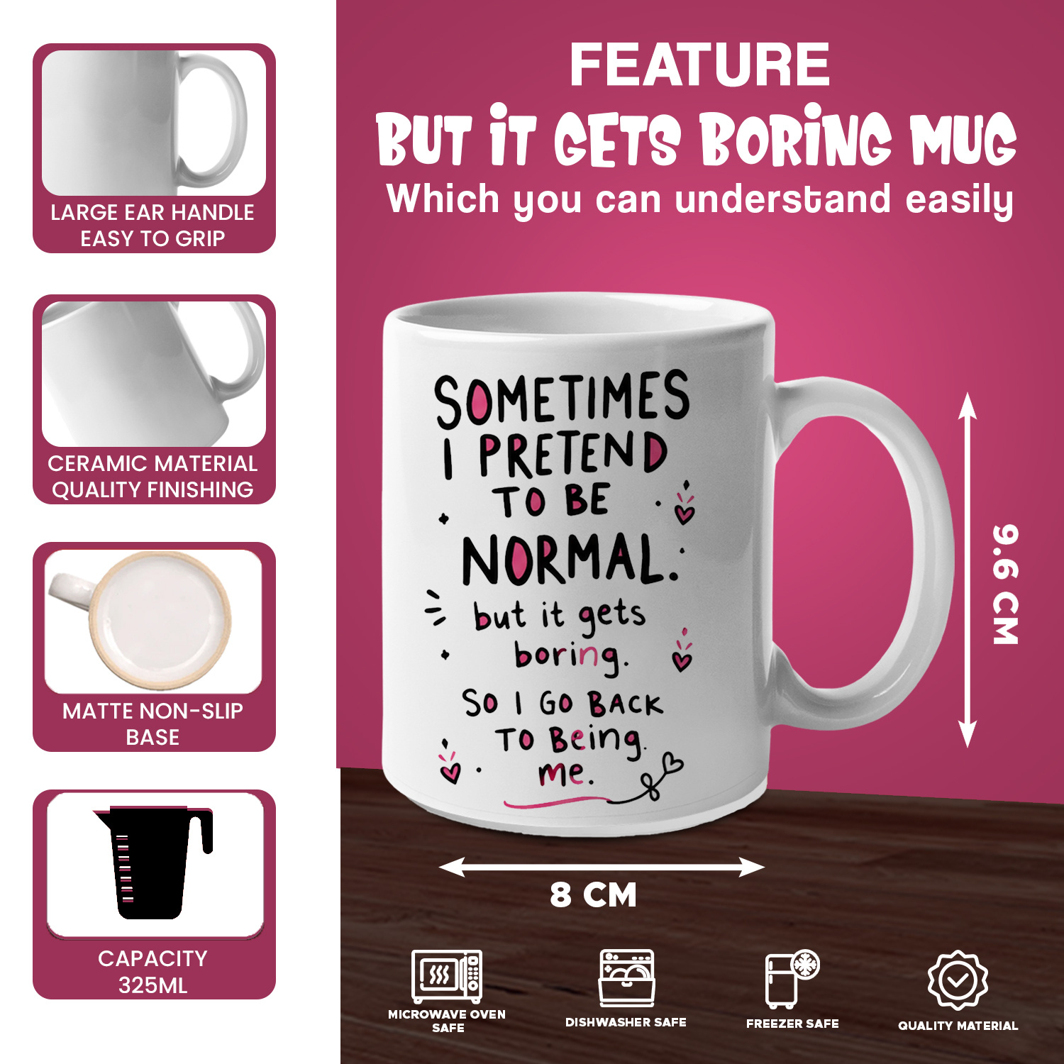 Parfois, je feinte d'être norm - Coffee And Tea Quotes Funny avis et prix